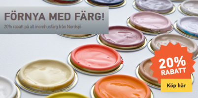 20% rabatt på färg från Beijer bygg